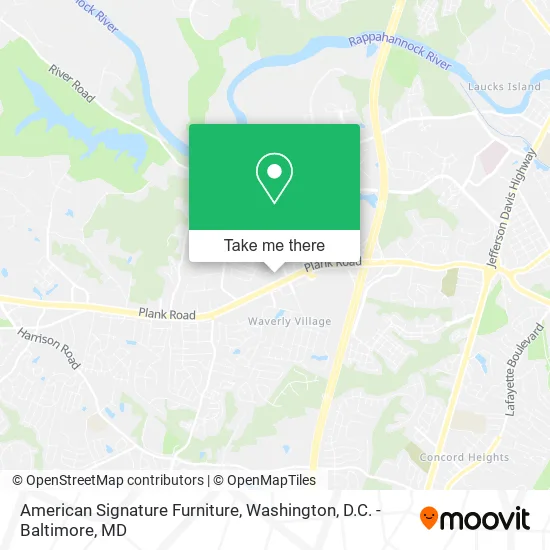 Mapa de American Signature Furniture