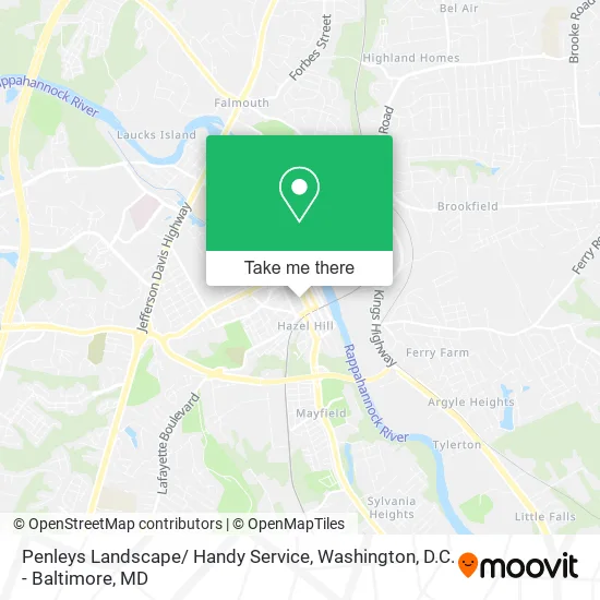 Penleys Landscape/ Handy Service map