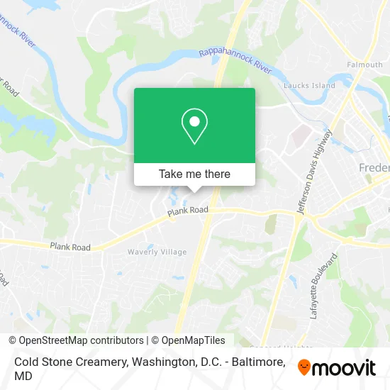 Cold Stone Creamery map