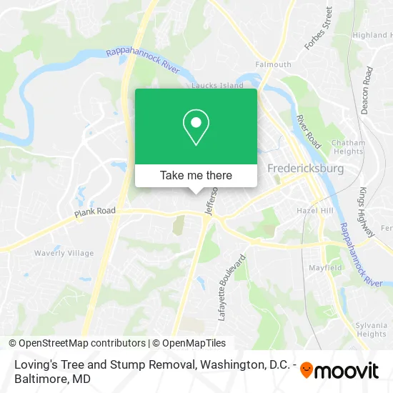 Loving's Tree and Stump Removal map