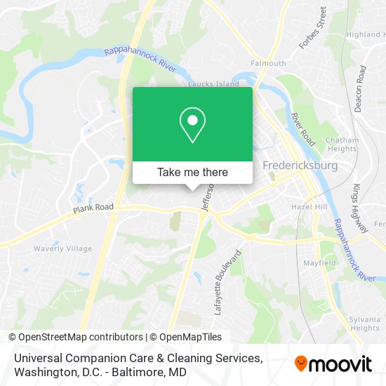 Universal Companion Care & Cleaning Services map