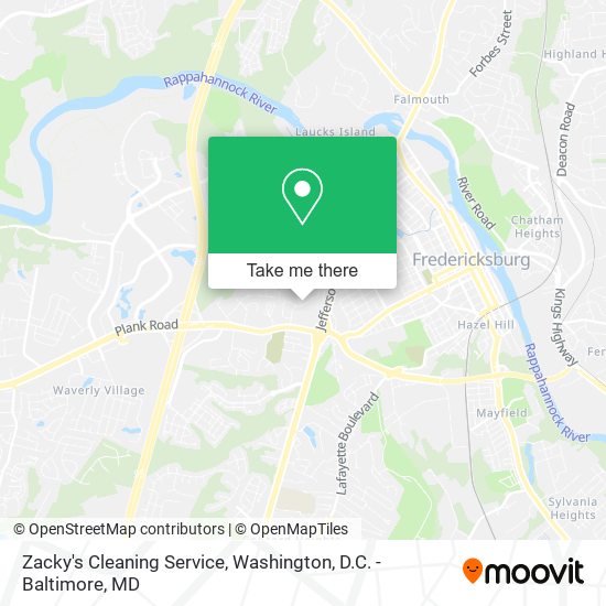 Mapa de Zacky's Cleaning Service