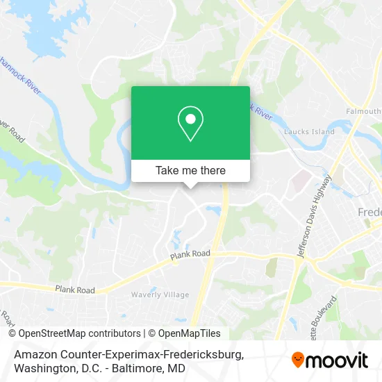 Amazon Counter-Experimax-Fredericksburg map