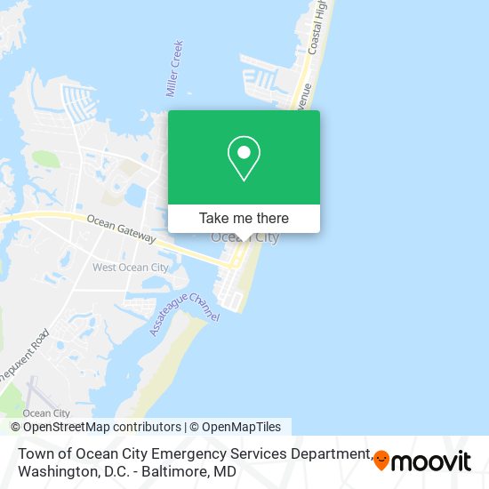Town of Ocean City Emergency Services Department map