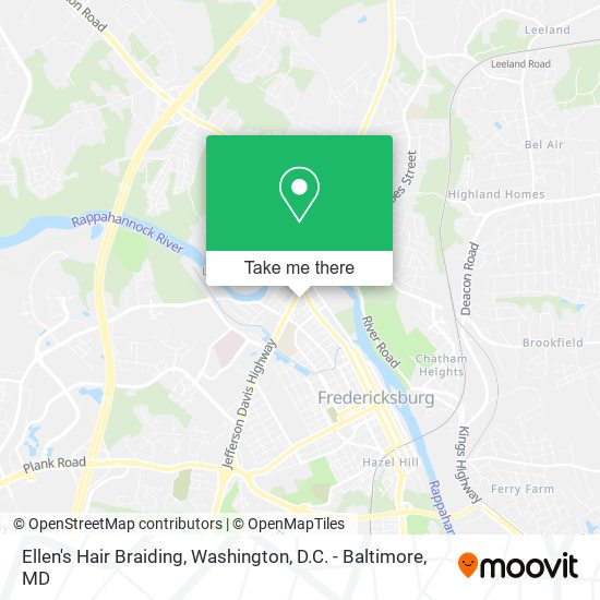 Ellen's Hair Braiding map