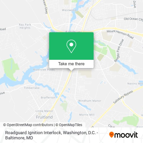 Mapa de Roadguard Ignition Interlock