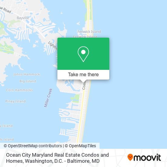 Ocean City Maryland Real Estate Condos and Homes map