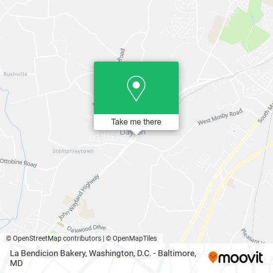 Mapa de La Bendicion Bakery