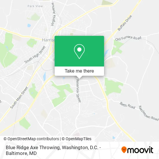 Blue Ridge Axe Throwing map