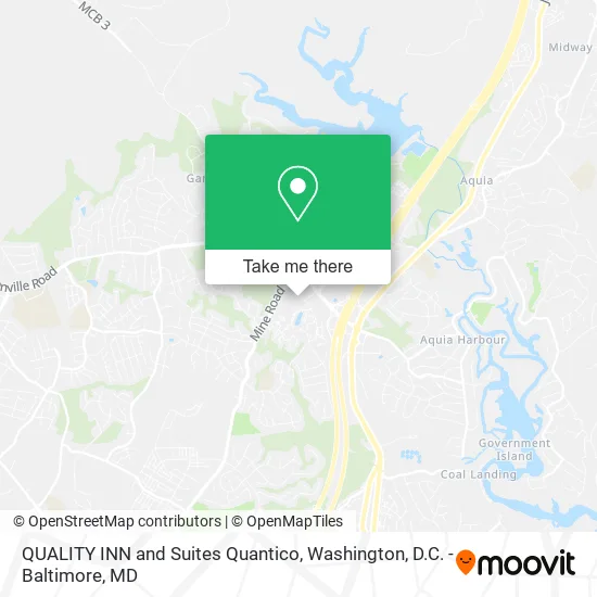 Mapa de QUALITY INN and Suites Quantico