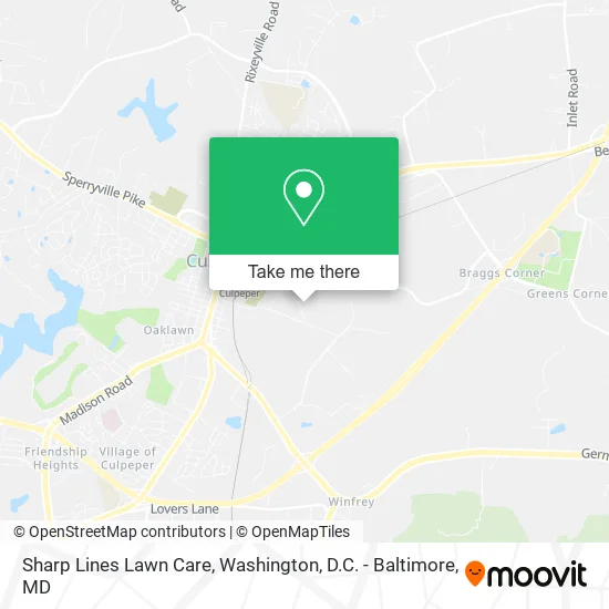 Sharp Lines Lawn Care map