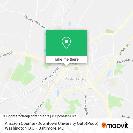 Amazon Counter -Downtown University Outp(Pudo) map