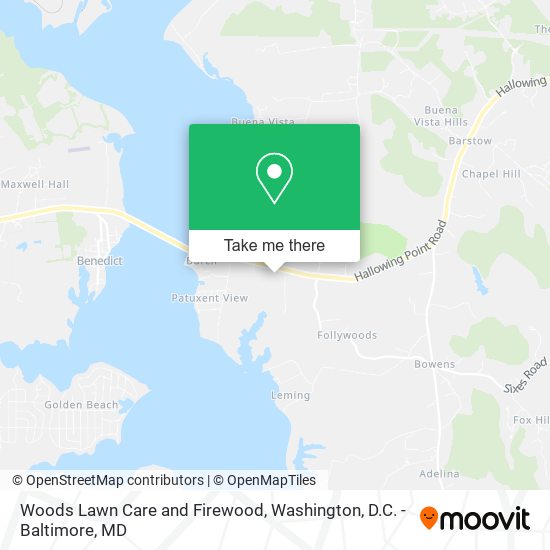 Woods Lawn Care and Firewood map