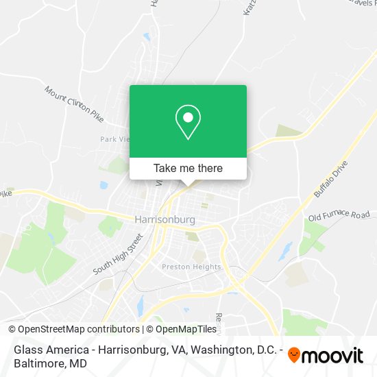 Mapa de Glass America - Harrisonburg, VA