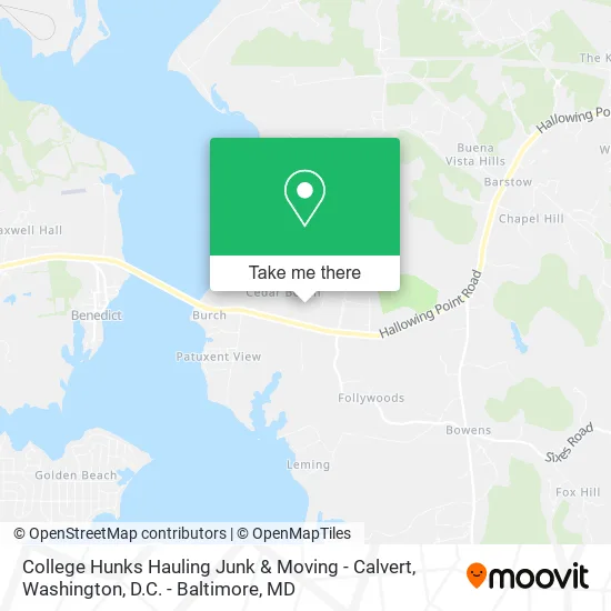 College Hunks Hauling Junk & Moving - Calvert map
