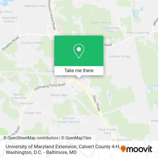 University of Maryland Extension, Calvert County 4-H map