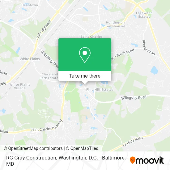RG Gray Construction map