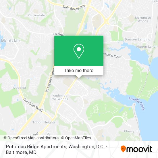 Mapa de Potomac Ridge Apartments