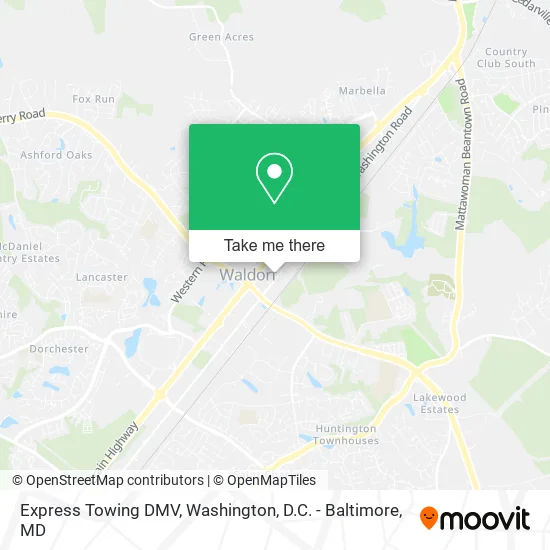 Express Towing DMV map