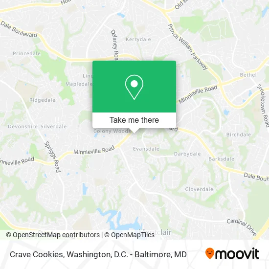 Mapa de Crave Cookies