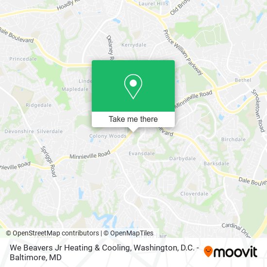 Mapa de We Beavers Jr Heating & Cooling