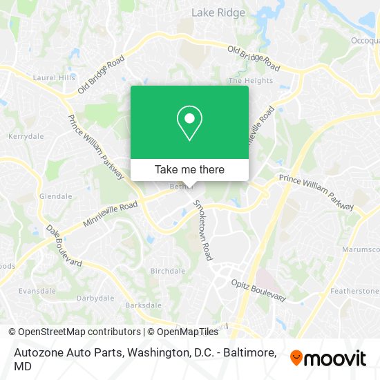 Mapa de Autozone Auto Parts
