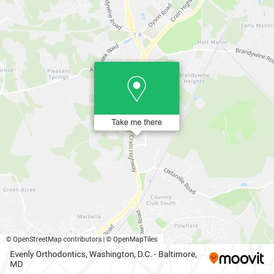 Mapa de Evenly Orthodontics