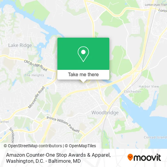 Amazon Counter-One Stop Awards & Apparel map