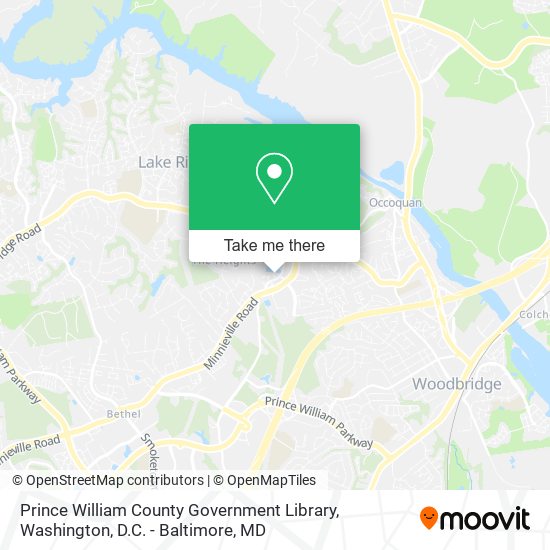 Prince William County Government Library map
