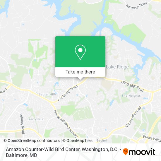 Amazon Counter-Wild Bird Center map