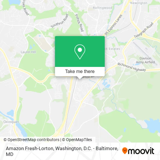 Mapa de Amazon Fresh-Lorton