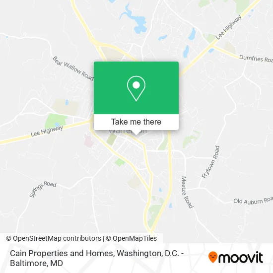 Cain Properties and Homes map