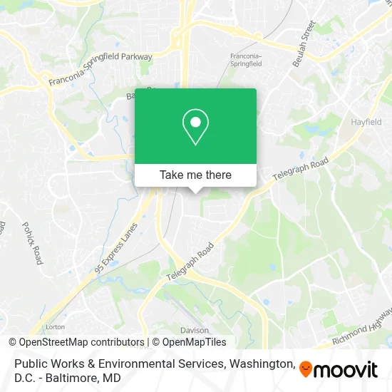 Public Works & Environmental Services map