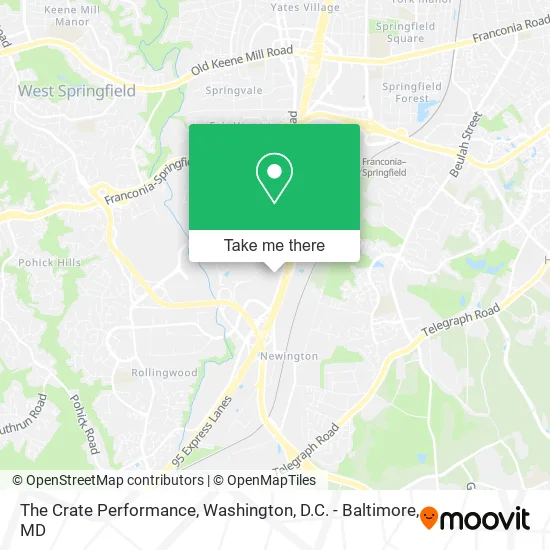 The Crate Performance map