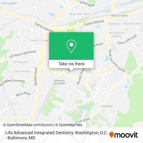 Mapa de Life Advanced Integrated Dentistry