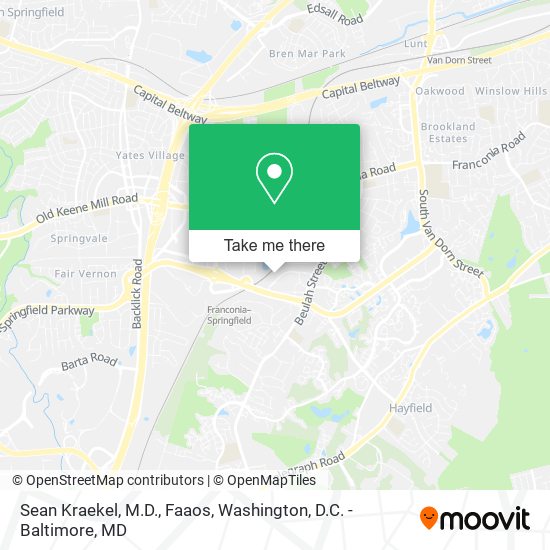 Sean Kraekel, M.D., Faaos map