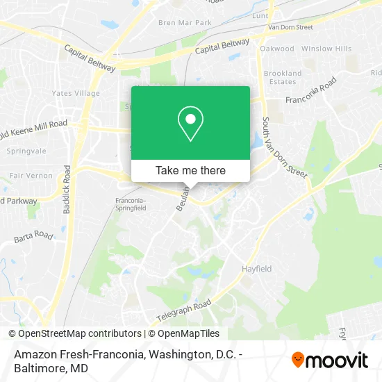 Amazon Fresh-Franconia map
