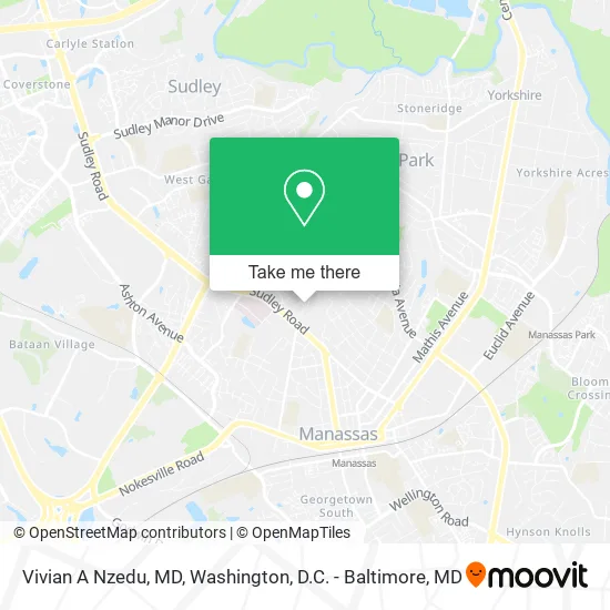 Vivian A Nzedu, MD map