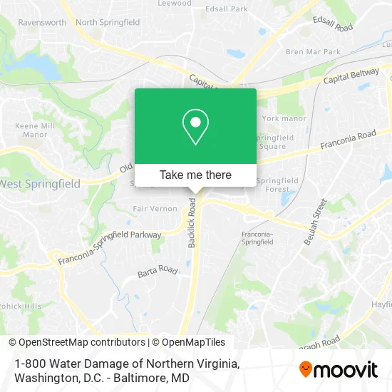 1-800 Water Damage of Northern Virginia map