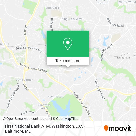 Mapa de First National Bank ATM