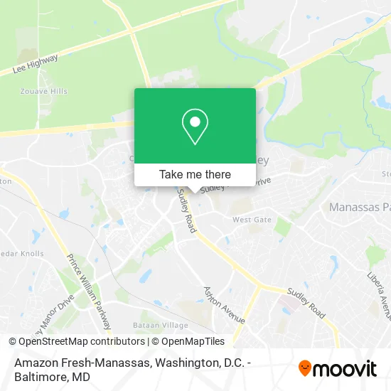 Amazon Fresh-Manassas map