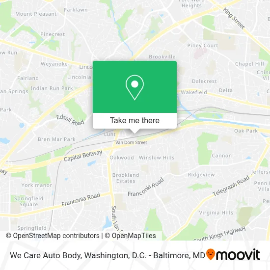 We Care Auto Body map