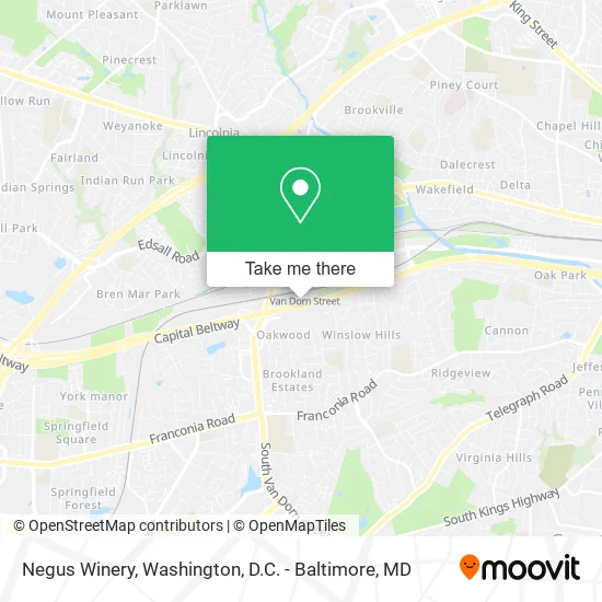 Negus Winery map
