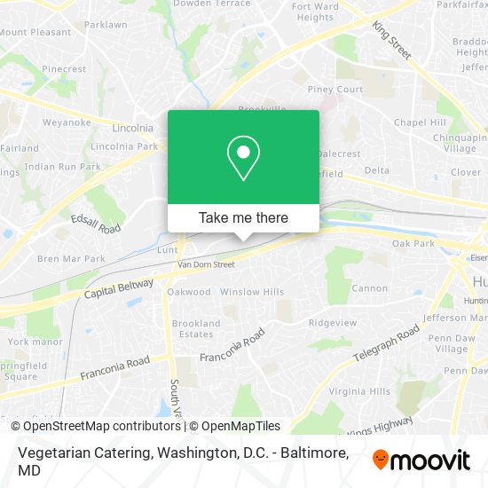 Vegetarian Catering map