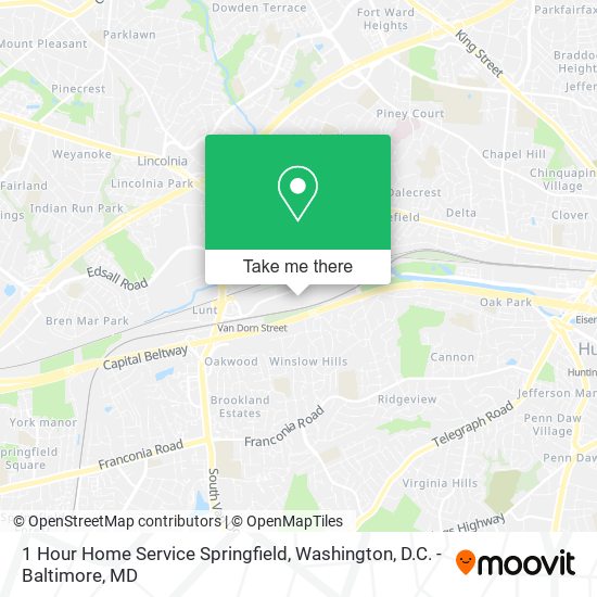 1 Hour Home Service Springfield map