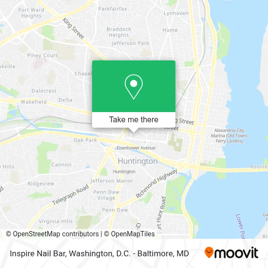 Inspire Nail Bar map