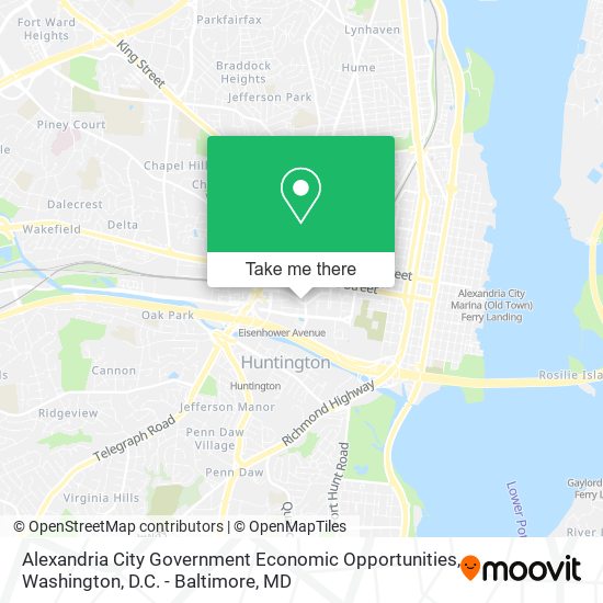 Alexandria City Government Economic Opportunities map