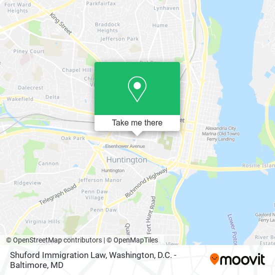 Shuford Immigration Law map