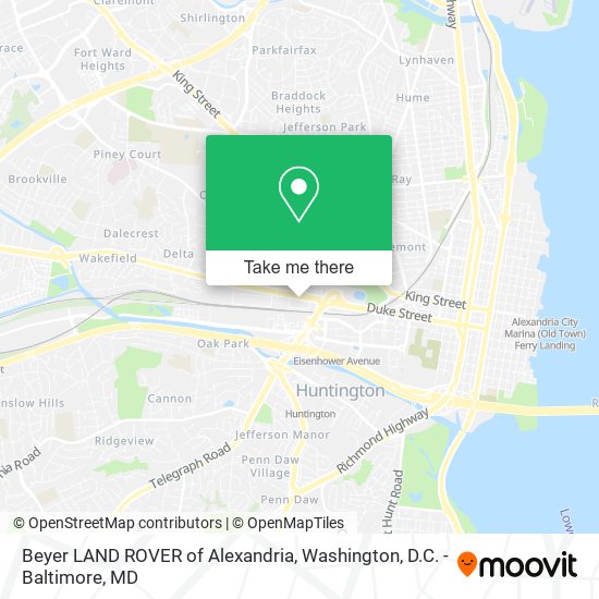 Mapa de Beyer LAND ROVER of Alexandria