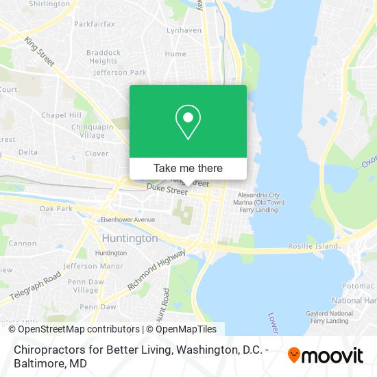 Chiropractors for Better Living map